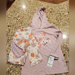 Carter's Long Sleeve Hooded Tshirt & Floral Leggings|Girls SIZE 8| New With Tags